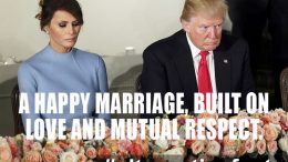 Happy Marriage Between Melania and Donald Trump, with their marriage built on love and mutual respect. Inauguration dinner, January, 2017
